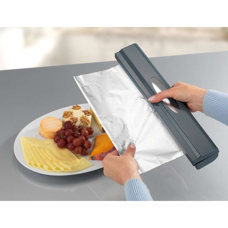 Foil / Cling Wrap Dispenser Cutter 1 Click Charcoal