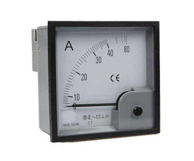 Ammeter 72x72 Direct Reading Scale 40 A Am 72 20/40 A