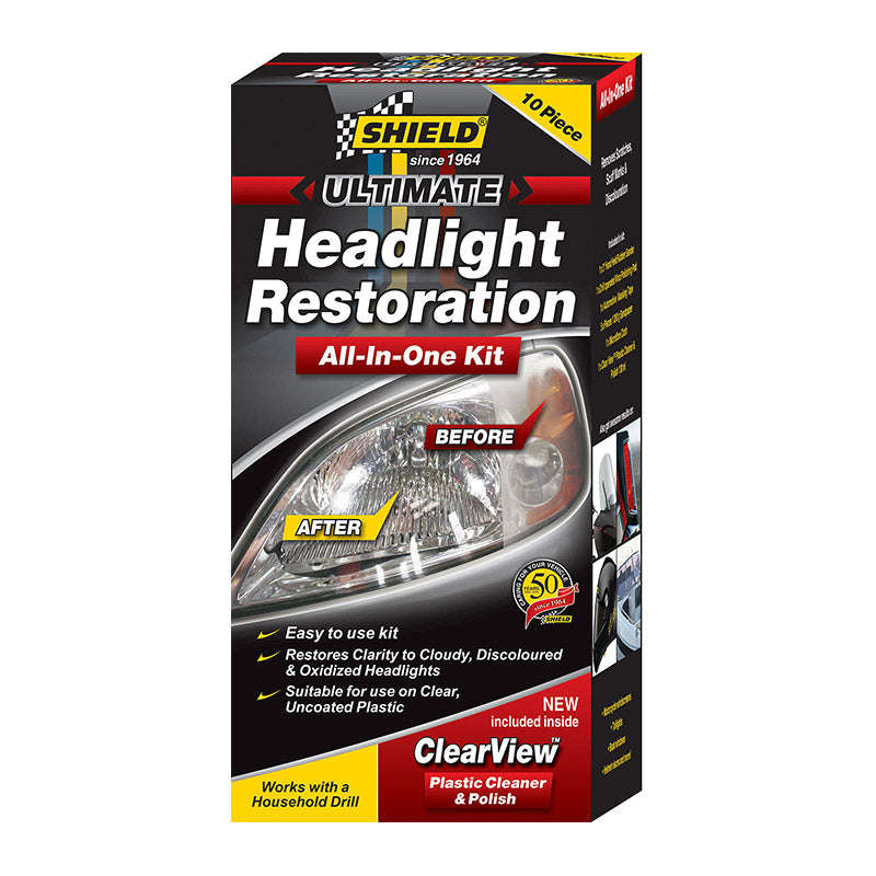 Shield Headlight Restoration Kit 10 Piece