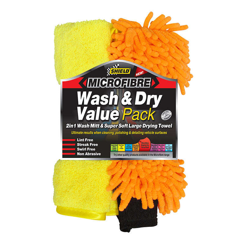 Shield Microfibre Wash N Dry Value Pack