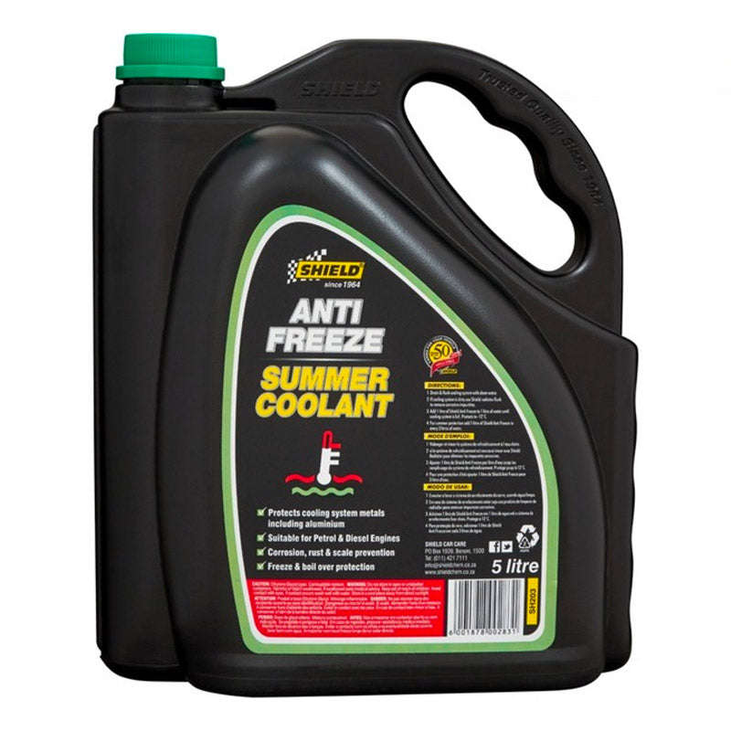 Shield Anti Freeze Summer Coolant 50% Yellow 5 L