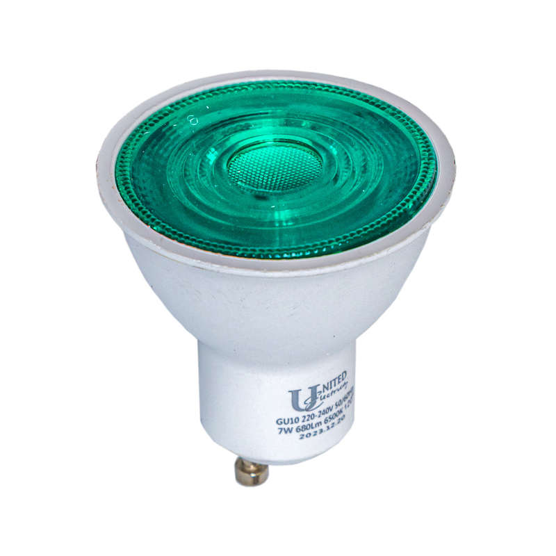 United Electrical Downlight Led Gu10 Green 7 W