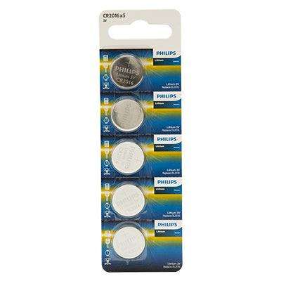 Philips Cr2016 Lithium Coin Battery 3 V 5 Blister