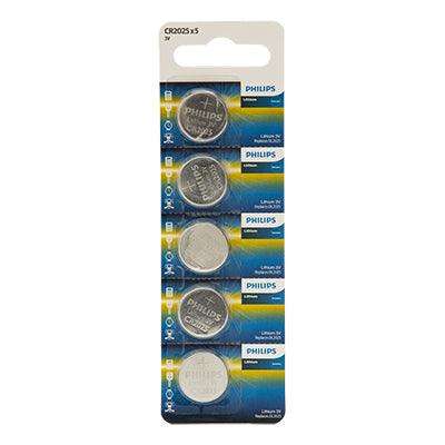 Philips Cr2025 Lithium Coin Battery 3 V 5 Blister