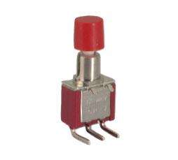 Push Button Switch Mn Spdt On Mom R/A Rd B068 Bsv Red Top