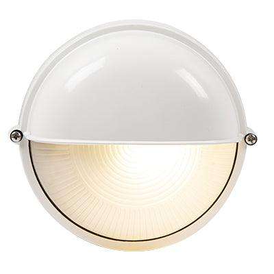 Round Small Eyelid Bulkhead 180mm White 1x60w