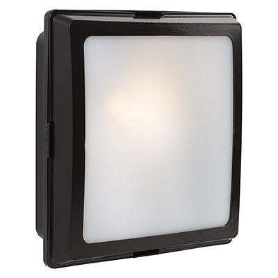 Abs Square Bulkhead Black 1x E27