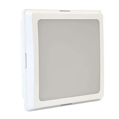 Abs Square Bulkhead White 1x E27