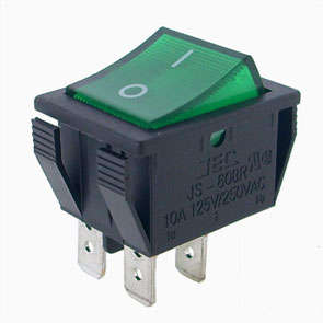 Rocker Switch Dpst 27x22 Gr No C B12912 Fx Gr 220 V