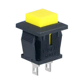 Push Button Sq N.O. Spst 1 A Yellow P/Fit Lug 12 X13mm F=14 B169 A Yl *A*