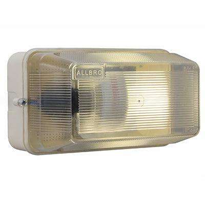 Rectangular Plastic Bulkhead 195mm White 1x60w