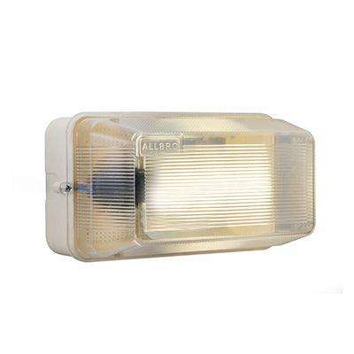 Rectangular Plastic Bulkhead 195mm White Led 1x6w