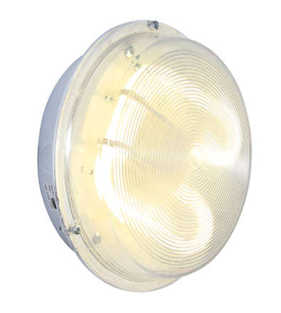 ***Round Plastic Bulkhead 230mm White 1x2 D 16w