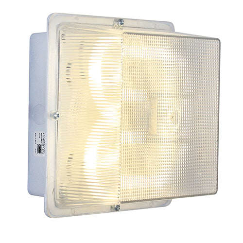 ***Square Bulkhead 190mm White 2 D 1x16w