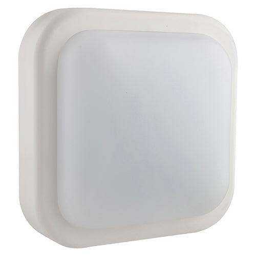 Square Bulkhead 195mm White Led 1x14w