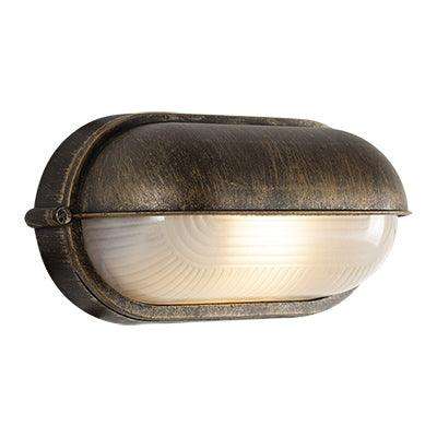***Oval Small Eyelid Bulkhead 210mm Black/Gold
