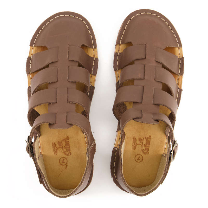 Bata Safari Mens Sandal Close Toe Cognac Size 11