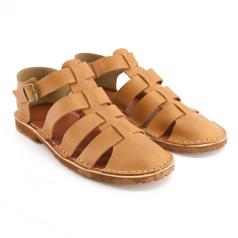 Bata Safari Mens Sandal Close Toe Tan Size 6