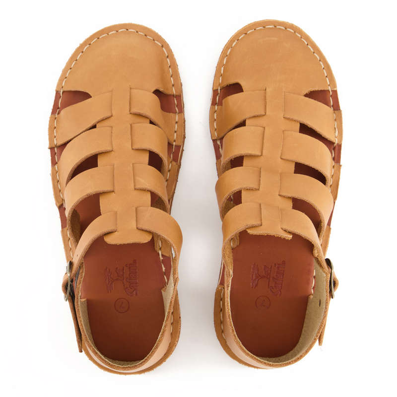 Bata Safari Mens Sandal Close Toe Tan Size 10