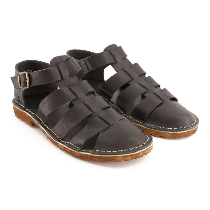 Bata Safari Mens Sandal Close Toe Black Size 11