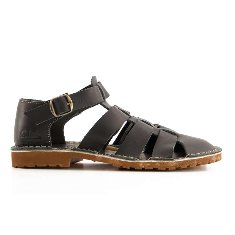 Bata Safari Mens Sandal Close Toe Black Size 11