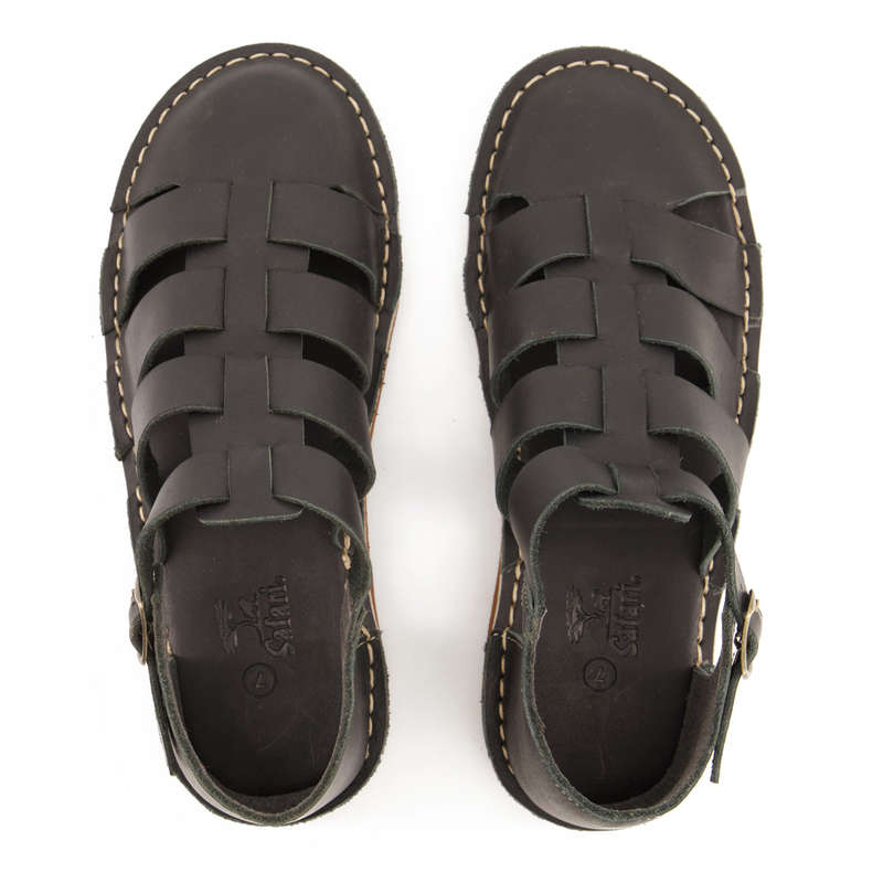 Bata Safari Mens Sandal Close Toe Black Size 11