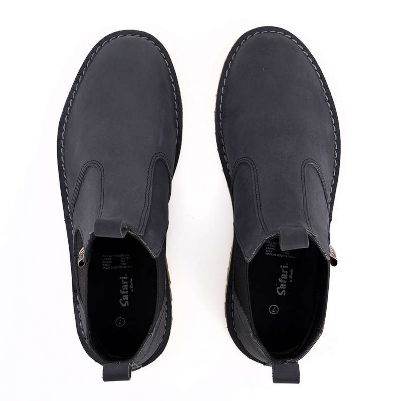 Bata Safari Buffalo Charcoal Men Size 6