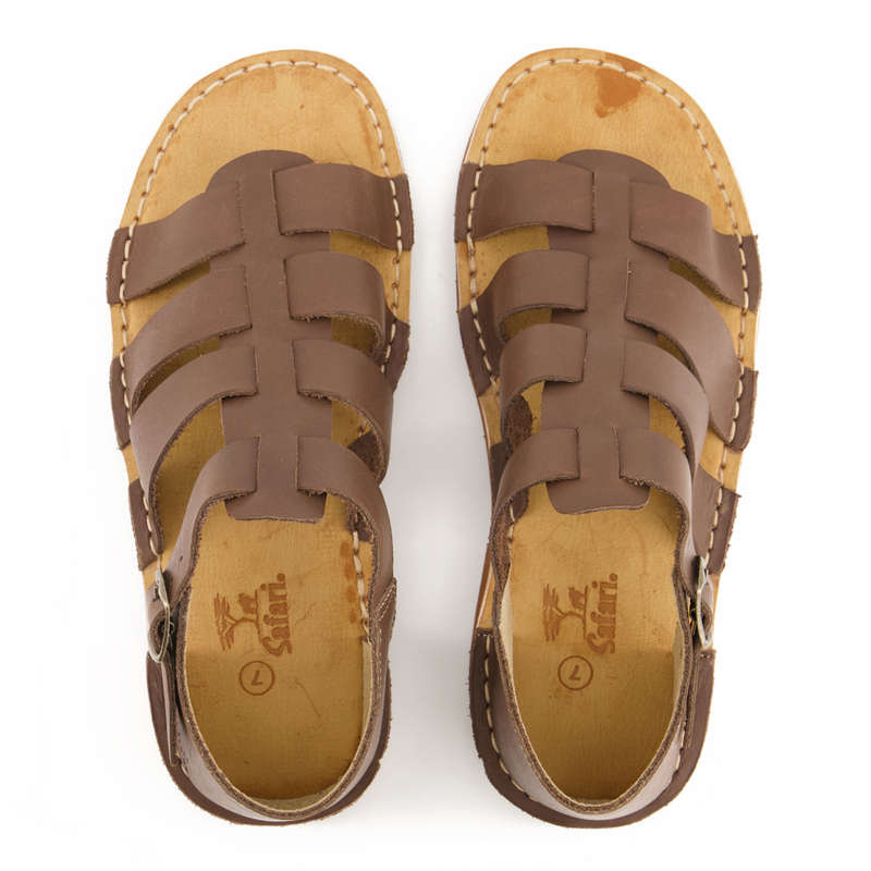 Bata Safari Mens Sandal Open Toe Cognac Size 10