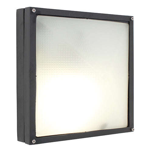 ***Square Medium Bulkhead 260mm Black 1x100w