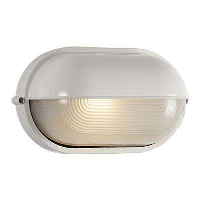 Oval Large Eyelid Bulkhead White 100w