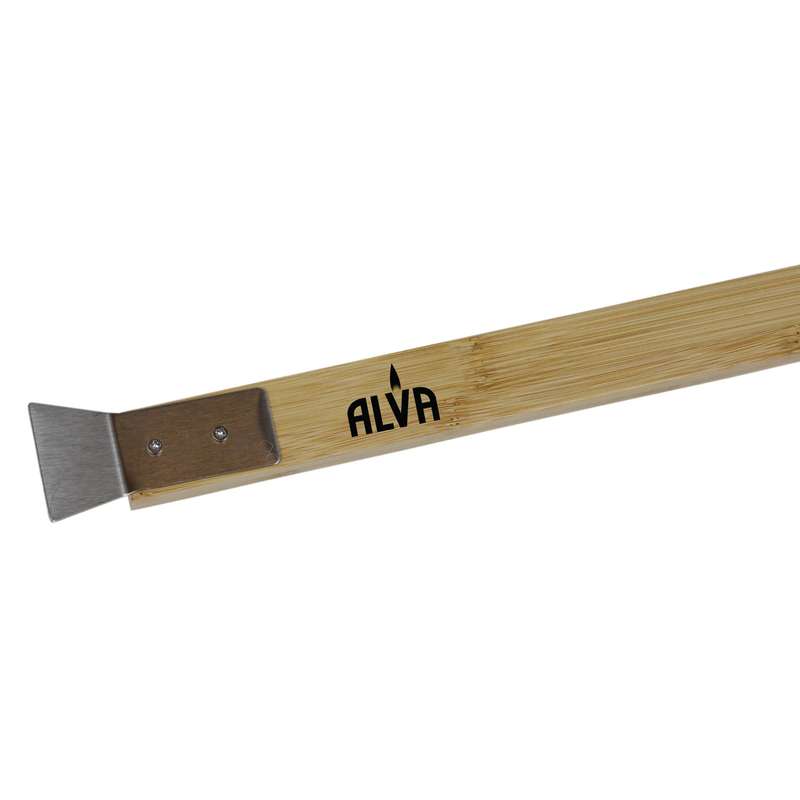 Pizza Oven Metal Bristle Brush With Scraper 57cm