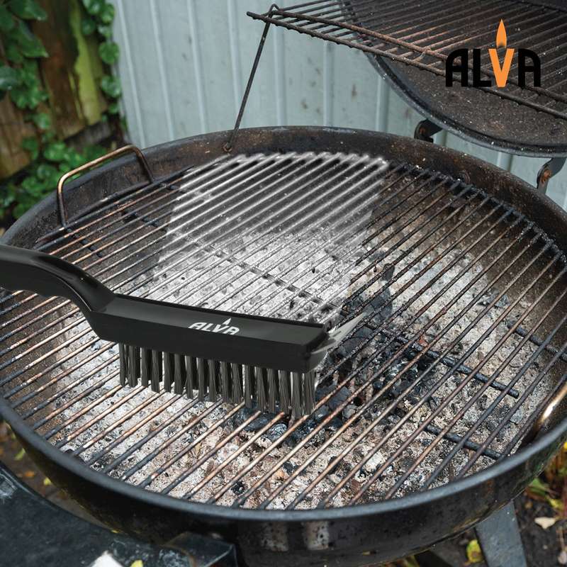 Grill Brush With Stainless Steel Bristle And Scraper