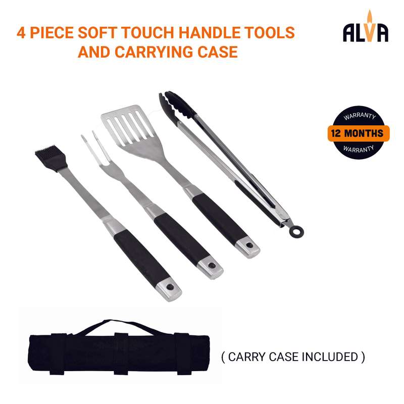 5 Pc Bbq / Braai Roll Up Tool Set