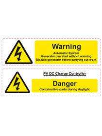 Customark Ltd Battery Hazard label ( 160mm*44mm x2 )