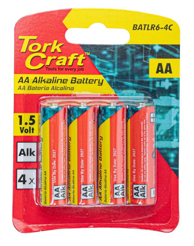 Battery Aa 1.5 V 4 Pack Carded Alkaline