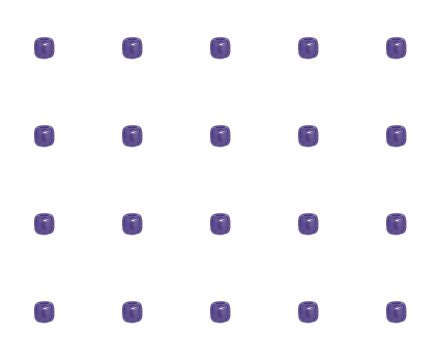 Spacer Glass Bead Violet Od=4mm Id=1.3mm 600/Bag 160030 Violet 1