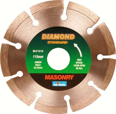 Diamond Disc Fox Seg 115 Mm Masonrystd Ea
