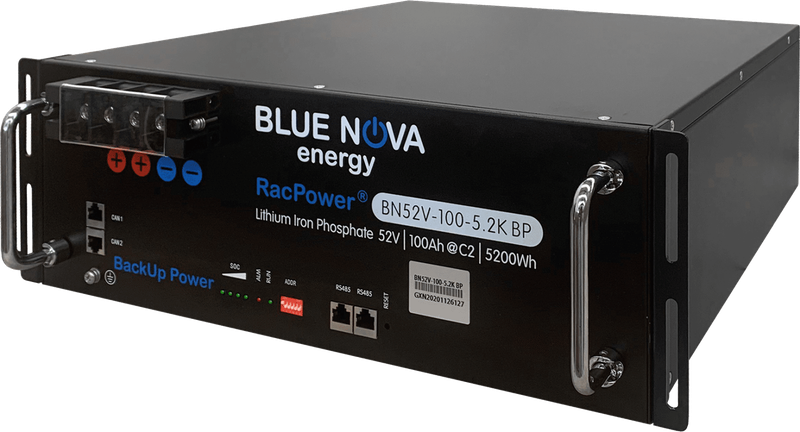 BlueNova RacPower BP Lithium Iron Phosphate 52V-100Ah-5.2k Battery - Long Lasting LiFePo4 Power