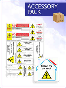 Customark Ltd PV on Roof and Hazard Labels Pack