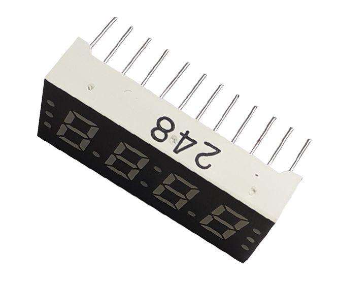 4 Digit Led Disply Ca Red Ch=7.6mm 30.4x13.7mm Bq M336 Rd