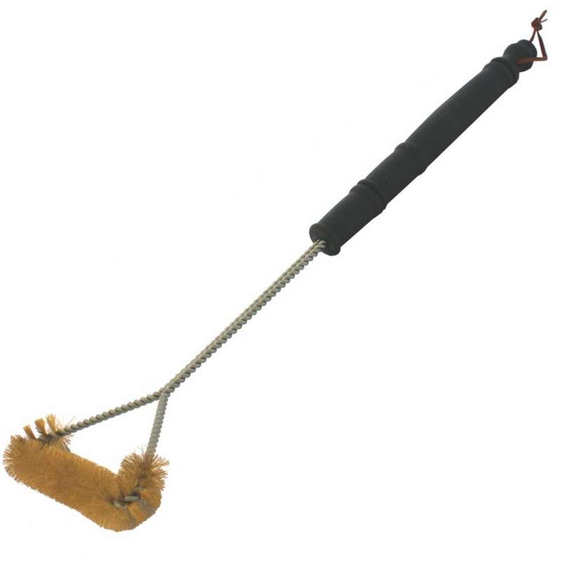 Braai Bbq Three Side Brass Wire Brush 530 Mm Handle 21' Tcw