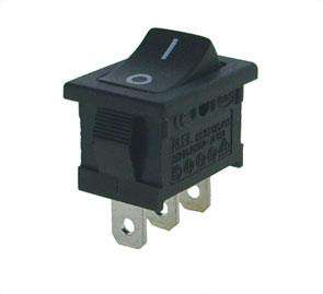 Rocker Switch Mini Spdt 6 A Black P/Fit 13x19mm Kcd1 1 102