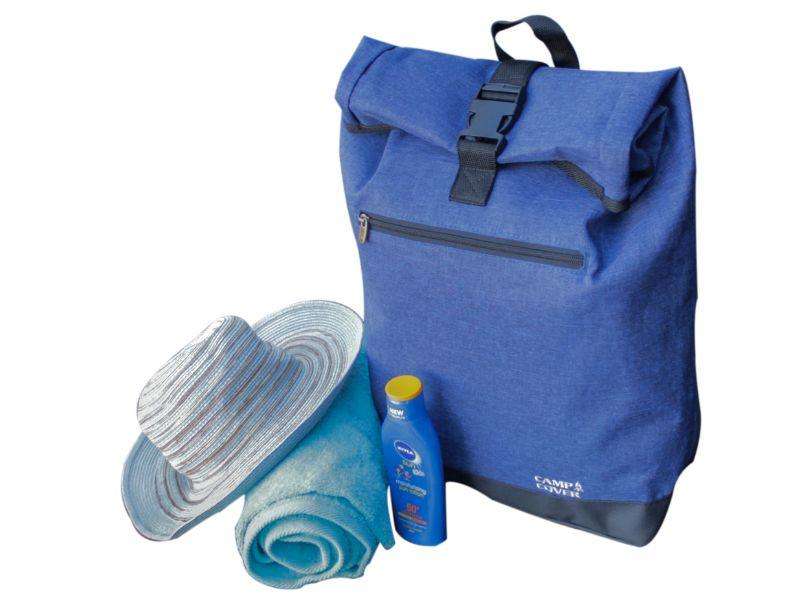 Camp Cover Roll-Up Back Pack Cotton Navy