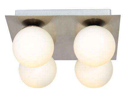 ***Ferrol Ceiling Light 4 Lt S/Chrome/Opal