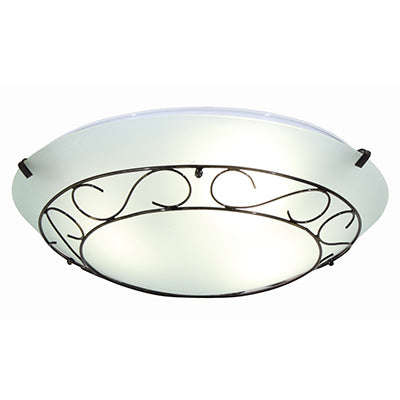 ***Wrought Iron C/Light 395mm Rust