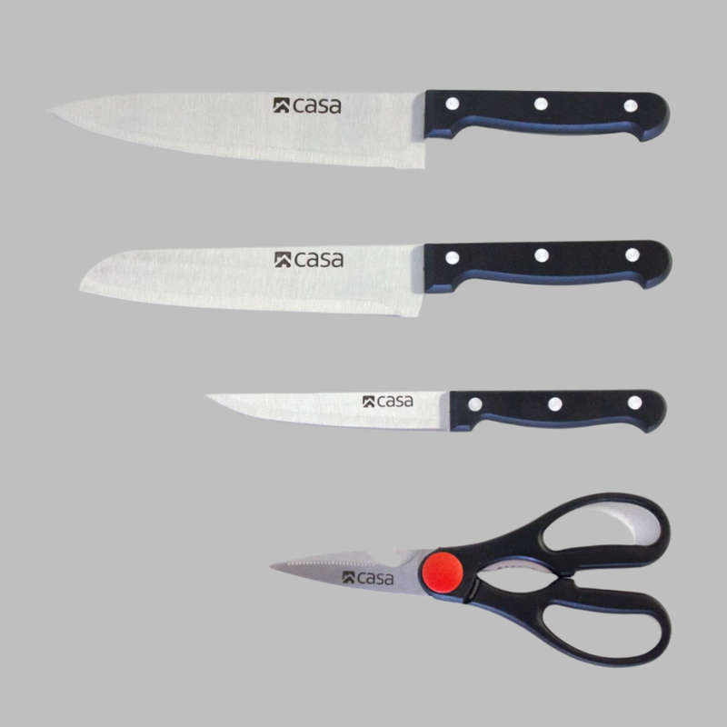 4 Pc Knife And Food Shears Set Treviso