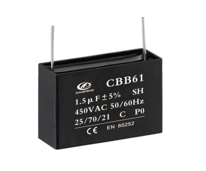 Capacitor C/Fan 1.5 Uf 450 Vac Pcb Cbb61 B 1.5 Uf 450 Vac