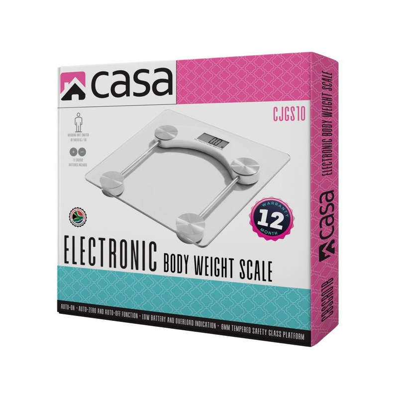 Electronic Bathroom Glass Scale Clear Square Rounded Corners