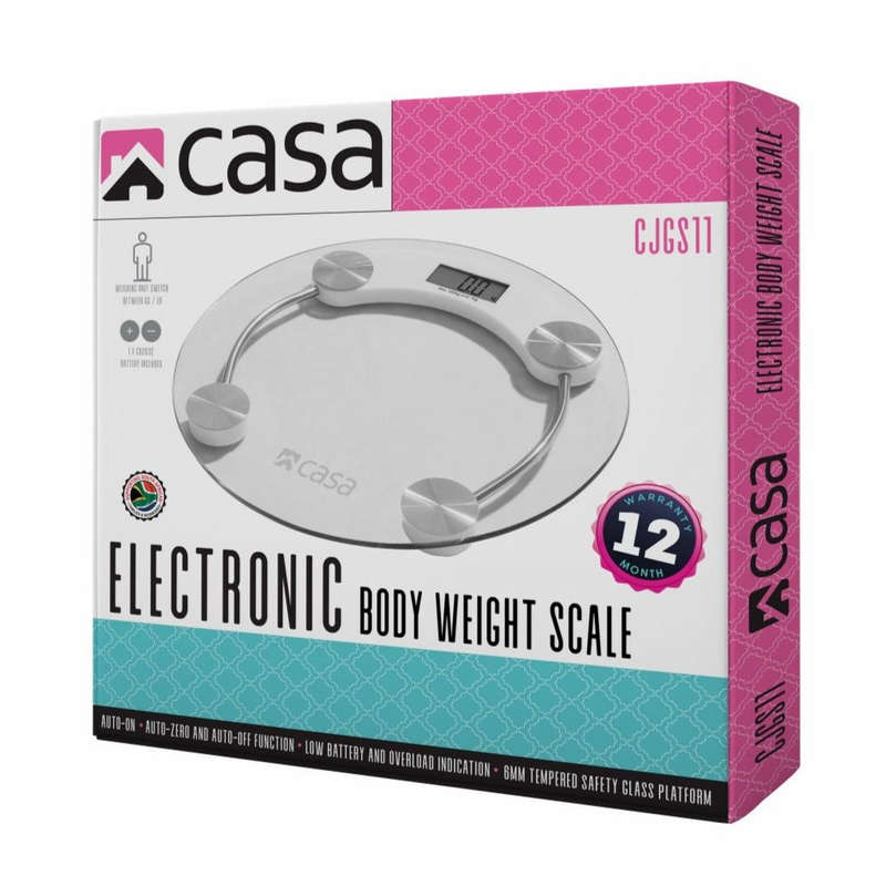 Electronic Bathroom Glass Scale Round
