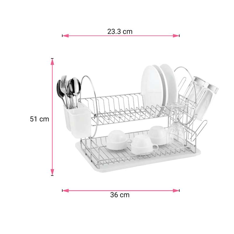 Dish Drainer 2 Tier Catania 202 Chrome Plated